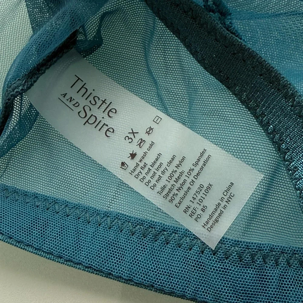 Thistle And Spire - SET Medusa Snake Serpent Bralette + Thong Pacific Teal - 3X - Picture 5 of 12